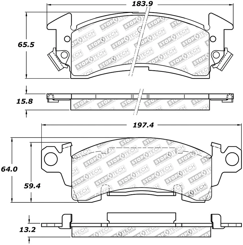 StopTech Sport Brake Pads w/Shims and Hardware - Front