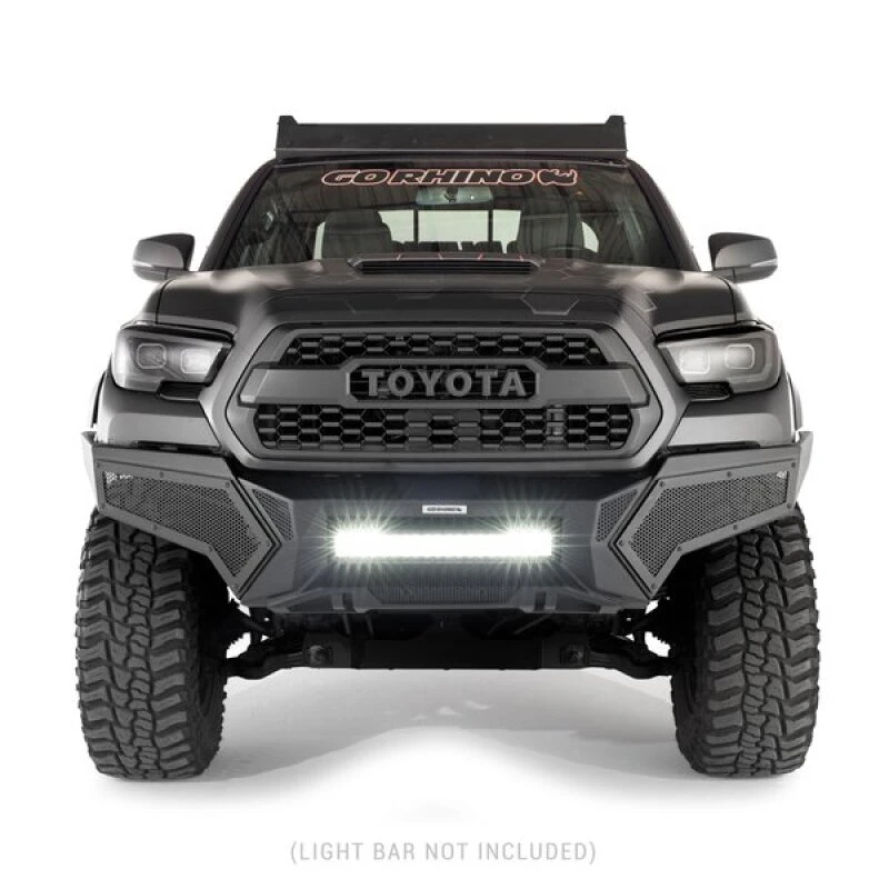 Go Rhino 16-21 Tacoma Element Front Stoßfänger mit Power-aktuiertem Hide-away Lichtbalkenhalter Tex Schwarz