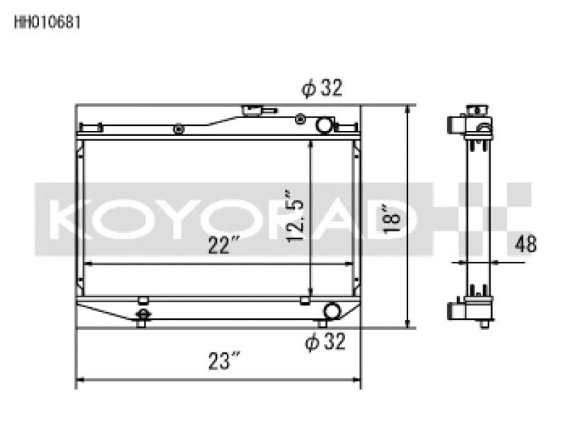 Koyo Aluminium Kühler für 1984–1987 Toyota Corolla GT-S 1.6L 4AGE AE86