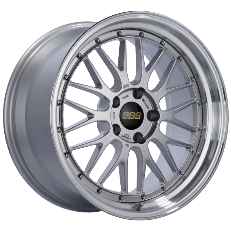 BBS LM 19x10 5x120 ET25 Diamond Silver Center Diamond Cut Lip Wheel -82mm PFS/Clip Required