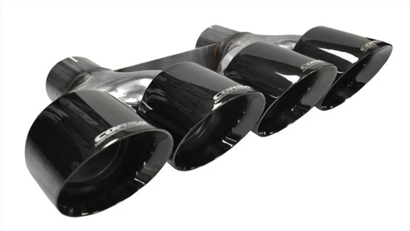 Corsa 2014-2020 Chevrolet Corvette 6.2L V8 Quad 45in Poliertes Schwarz Pro-Series Endrohr-Kit