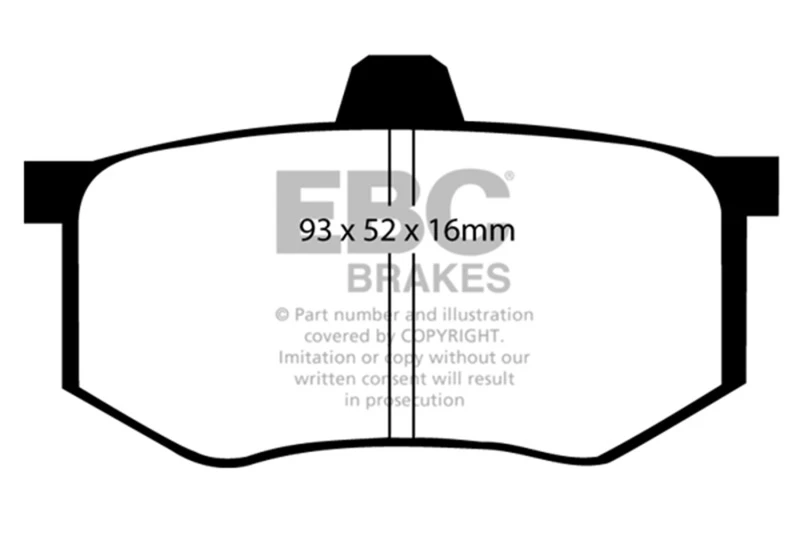 EBC for 08-16 Mitsubishi Lancer Evo 10 2.0 Turbo (1 piece rotor) Ultimax2 Rear Brake Pads