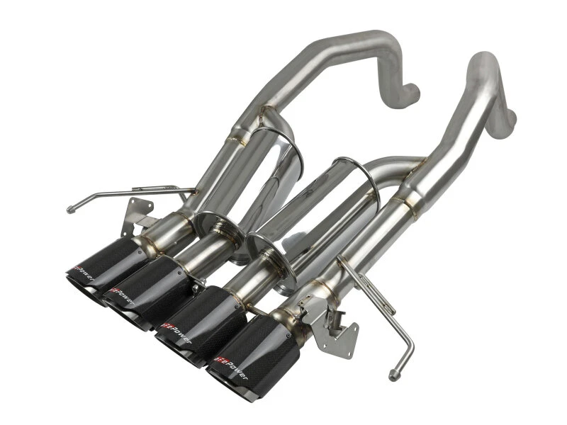 aFe MACHForce XP Axle-Back-Abgasanlage 304 Edelstahl mit Carbon-Faser-Tipps für Chevy Corvette Z06 (2015-2019)