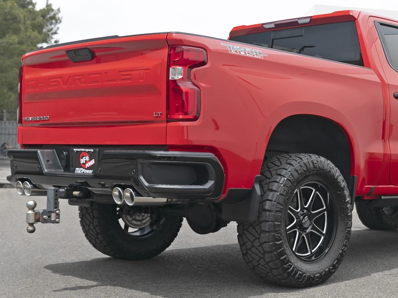 aFe Vulcan Serie 3in 304SS Auspuff Cat-Back Exh mit Polierten Spitzen 2019 GM Silverado / Sierra 1500 V8-5.3L