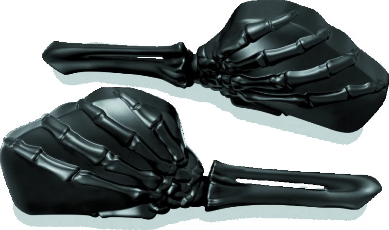 Kuryakyn Skeleton Hand Spiegel Schwarz/Schwarz