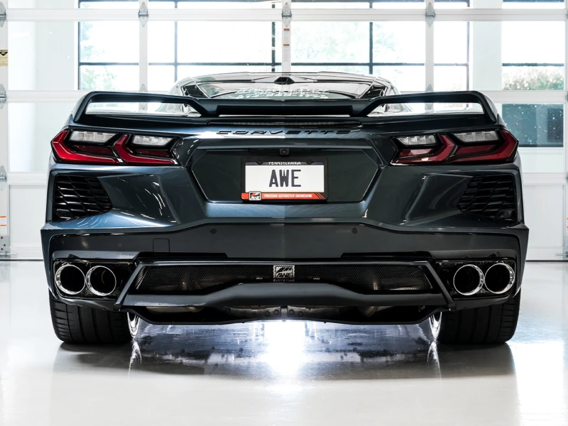 AWE Tuning 2020 Chevrolet Corvette (C8) Touring Edition Auspuff - Quad Chrom Silber Spitzen