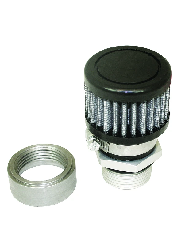 Moroso Weld-On Ventildeckel Breather Kit – Stahl Ventildeckel – Schwarz