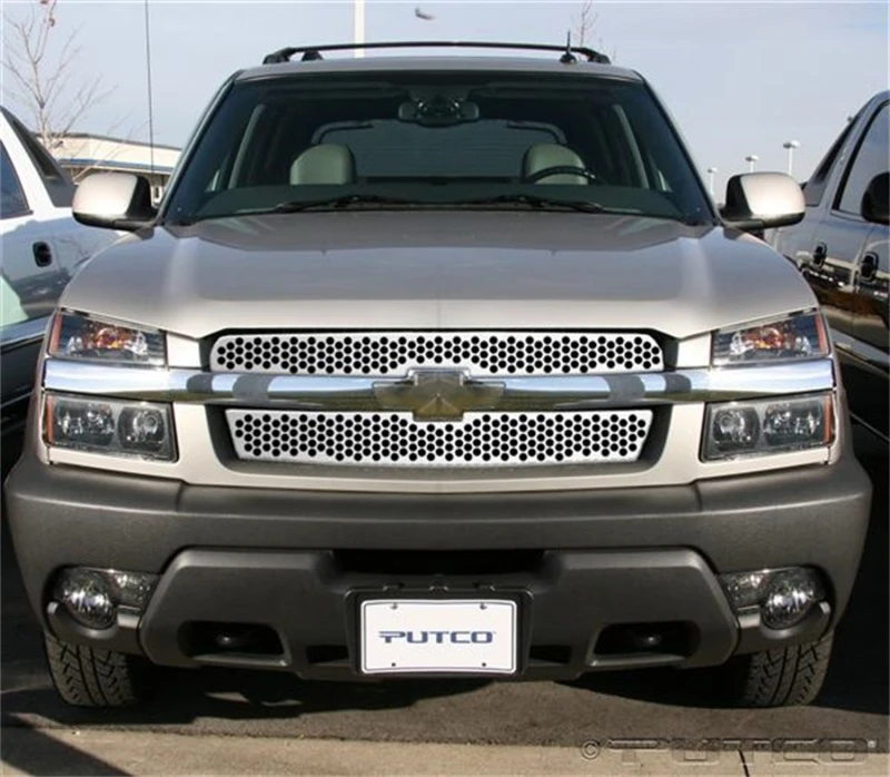 Putco 02-06 Chevrolet Avalanche mit Karosserie-Verkleidung Punch Edelstahl-Gitter