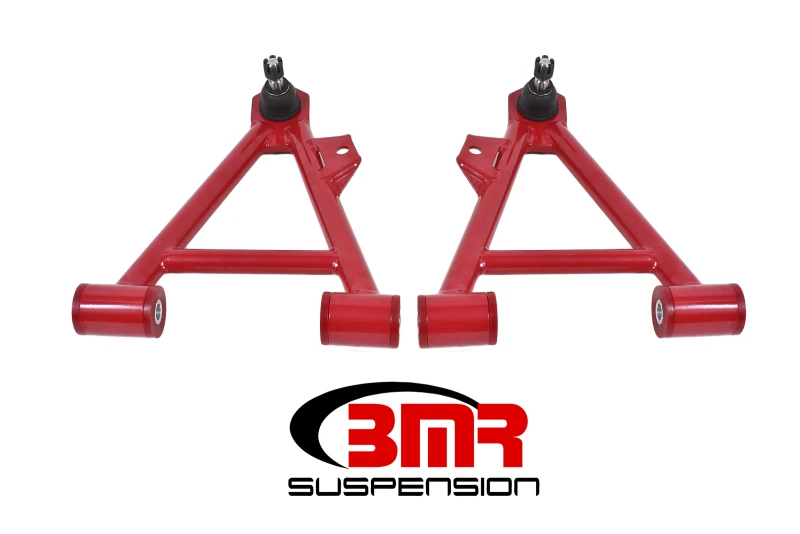 BMR 94-04 Mustang Lower Non-Adj. A-Arms (Coilover Only) w/ STD. Ball Joint (Poly) - Red