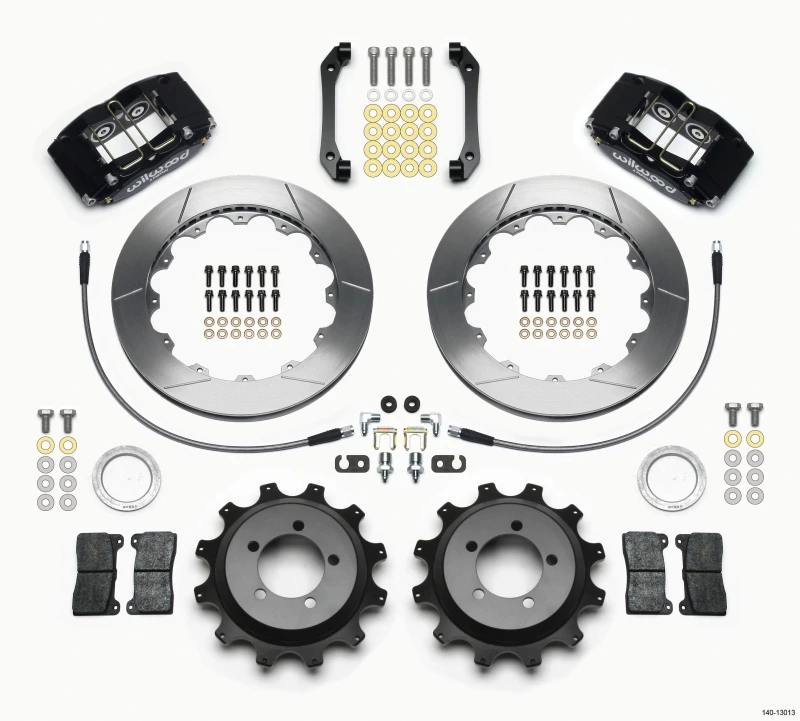 Wilwood Dynapro Radial Hinterachs-Kit 12,88 Zoll 2006-2007 für Subaru WRX mit Leitungen