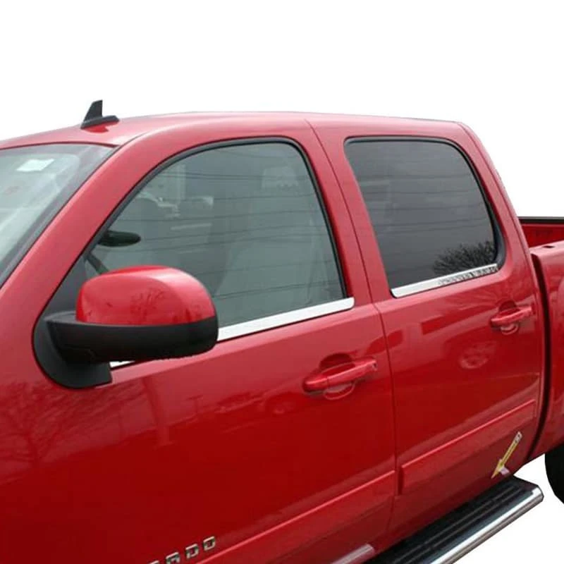 putco_97501-6794687769976 Putco 14-14 Chevrolet Silverado HD - Ext Cab - Edelstahl-Fensterzierleisten