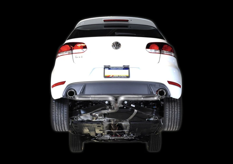 AWE Tuning Mk6 GTI Leistungs-Abgasanlage - Diamant-Schwarz Runde Endrohre