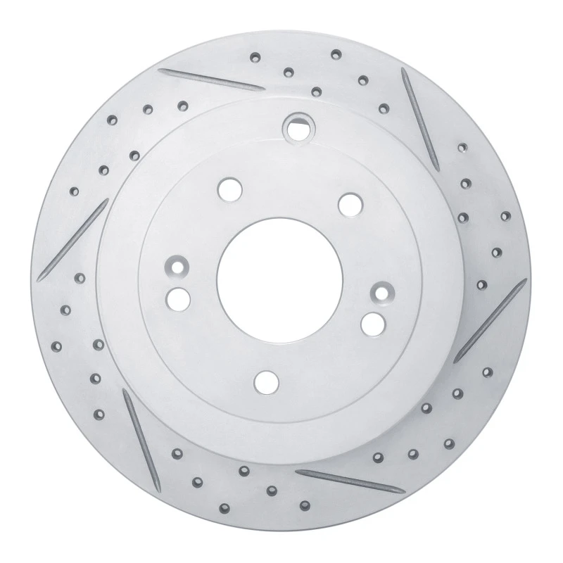 DFC 07-09 Hyundai Santa Fe Rear Right Drilled & Slotted Geoperformance Rotor
