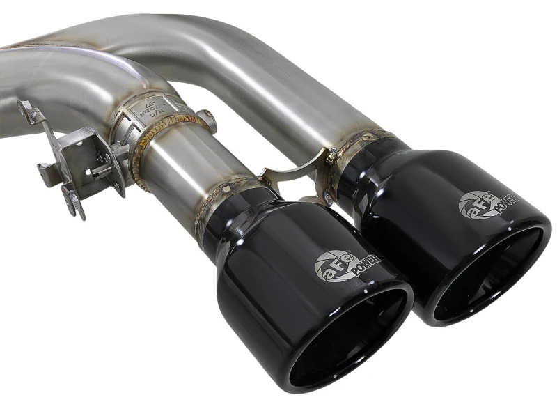 aFe MACH Force-Xp 3,5-Zoll-304-Edelstahl-C/B-Auspuff ohne Schalldämpfer 15-18 BMW X5 M V8-4,4L (tt) - schwarze Spitze