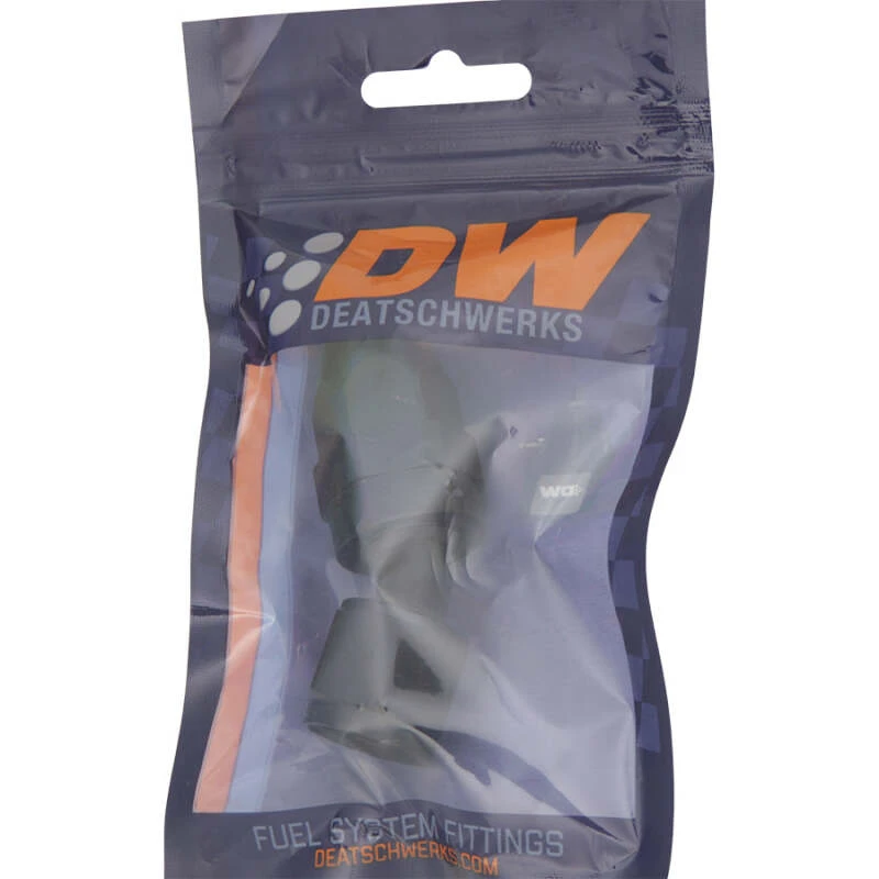 DeatschWerks 8 AN Weibliche Flare-Schwenk-30-Grad-Schlauch-Ende PTFE - Eloxiert Matt Schwarz
