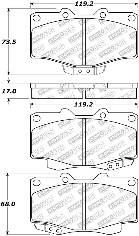 StopTech Street Select Brake Pads - Rear