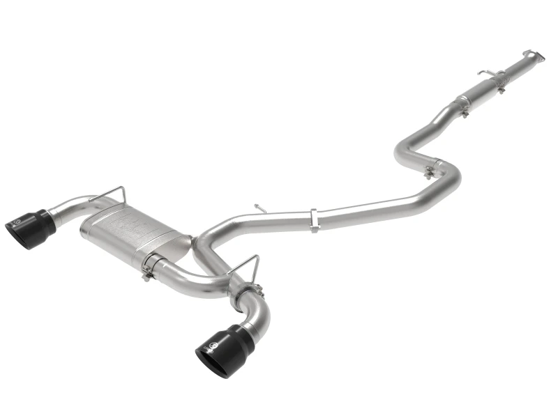 aFe Takeda Auspuff Cat-Back 19-20 Hyundai Veloster N 304SS Schwarze Doppel-Tips Auspuff