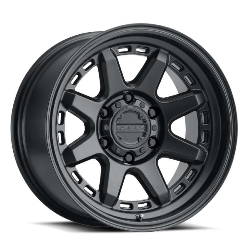 Raceline 947B Scout 16x8in / 8x165.1 BP / 0mm Offset / 125.2mm Bore - Satin Black Wheel
