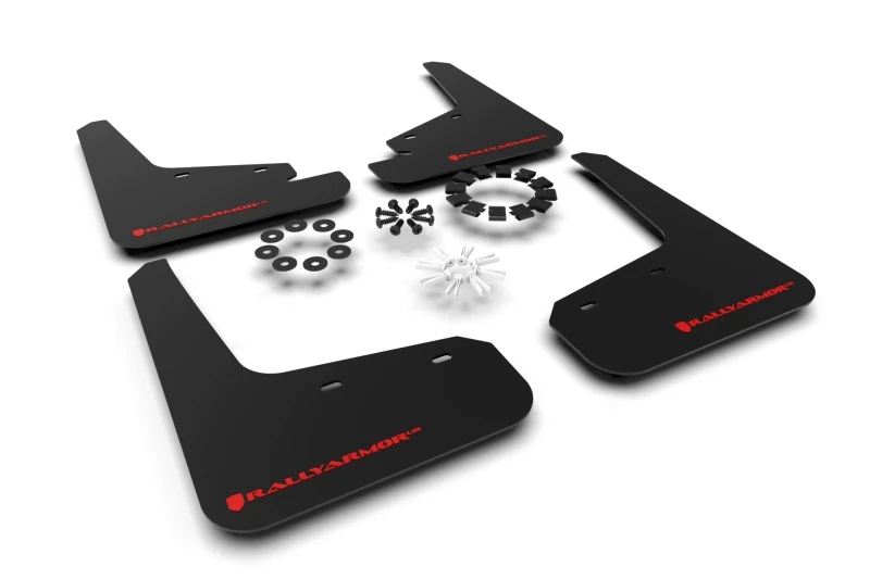 Rally Armor 20-24 Tesla Model Y Schwarz UR Schmutzfänger mit rotem Logo
