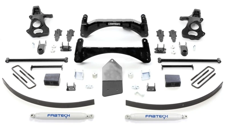 Fabtech 07-13 GM C1500 P/U ohne Autoride 2WD 6-Zoll-Basis-System mit Perf.-Shks