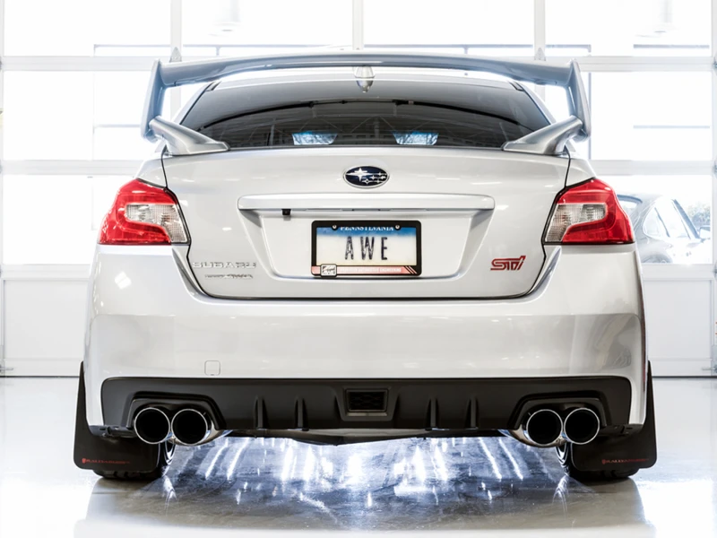 AWE Tuning Subaru STI VA / WRX GV / STI GV Sedan Touring Edition Auspuff - Chrom Silber Spitze (102mm)