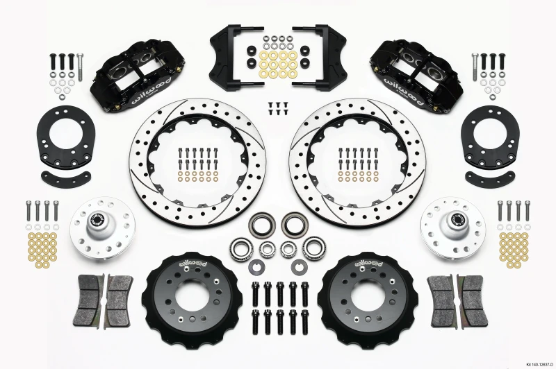 Wilwood Narrow Superlite 6R Vordere Nabe Kit 12,88 Zoll gebohrt 1965-1969 Mustang Trommel-Spindel