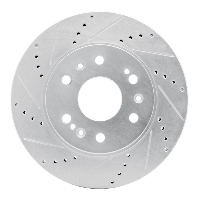 DFC 05-20 Cadillac Escalade Front Left Drilled & Slotted Silver Brake Rotor