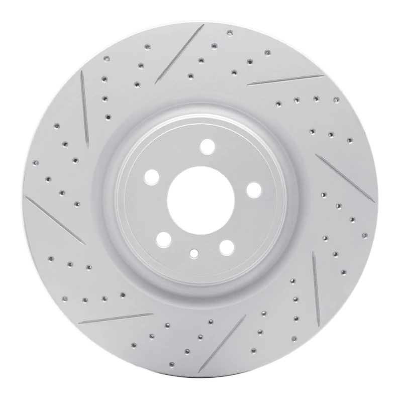 DFC 13-14 Ford Mustang Front Left Drilled & Slotted Geoperformance Rotor