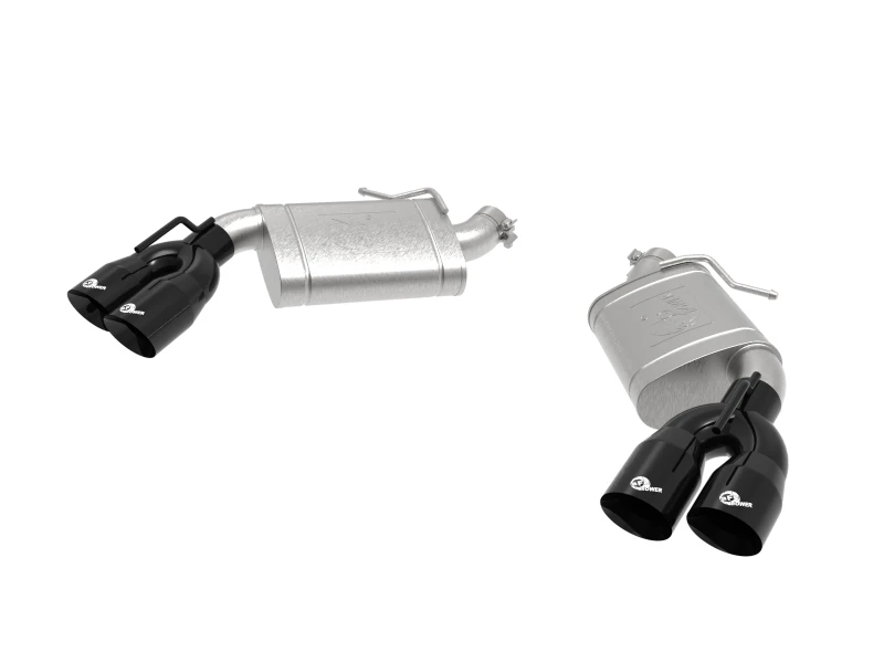 aFe POWER MACH Force-Xp 3-Zoll-Achse-Rückabgas 16-20 Chevrolet Camaro SS V8 6.2L mit Schalldämpfern - Schwarz