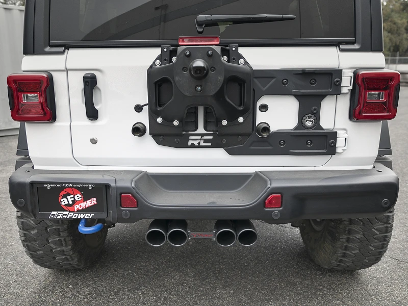 aFe Rebel Series 2.5in 304 SS Cat-Back Exhaust w/ Black Tip 18-20 Jeep Wrangler (JL)