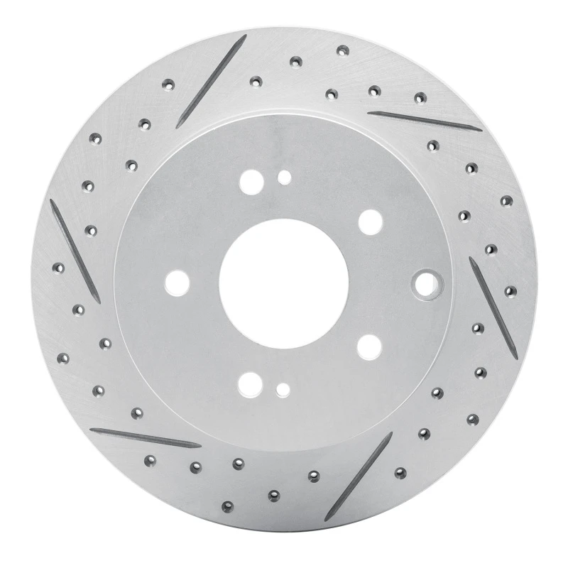 DFC 06-12 Mitsubishi Eclipse Rear Left Drilled & Slotted Geoperformance Rotor