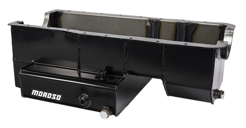 Moroso Ford 351W (mit Heck-Sumpf) Kicked Out Circle Track Baffled Wet Sump 9qt 7,5in Stahl-Ölwanne