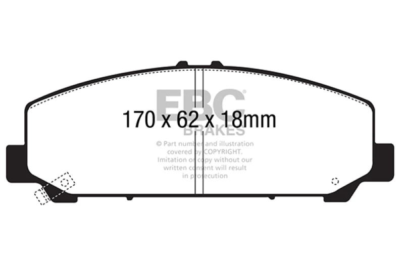 EBC 06-07 Infiniti QX56 5.6 (Akebono) Yellowstuff Front Brake Pads