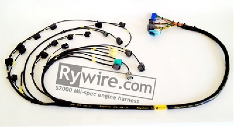 Rywire Honda S2000 AP1/AP2 (Early) Mil-Spec Motorsteuerungskabelbaum mit Quick Disconnect/OE-Spulen/Injektoren/ECU-Stecker