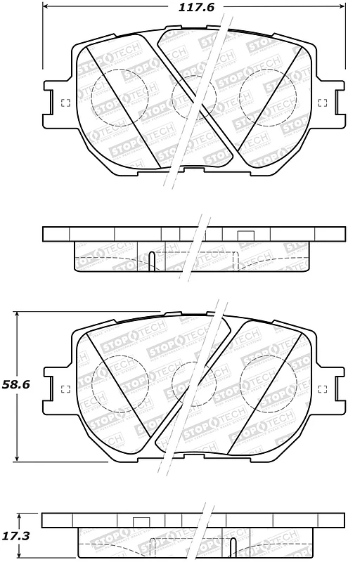 StopTech 14-15 Lexus IS Street Select Front Brake Pads