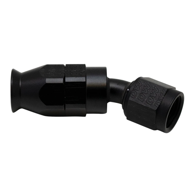 DeatschWerks 6 AN weibliche Flare-Swivel 30-Grad Schlauchend-PTFE - eloxiert matt schwarz