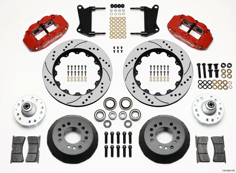 Wilwood Narrow Superlite 6R Vorderrad-Kit 14,00 Zoll Loch Rot 67-69 Camaro 64-72 Nova Chevelle