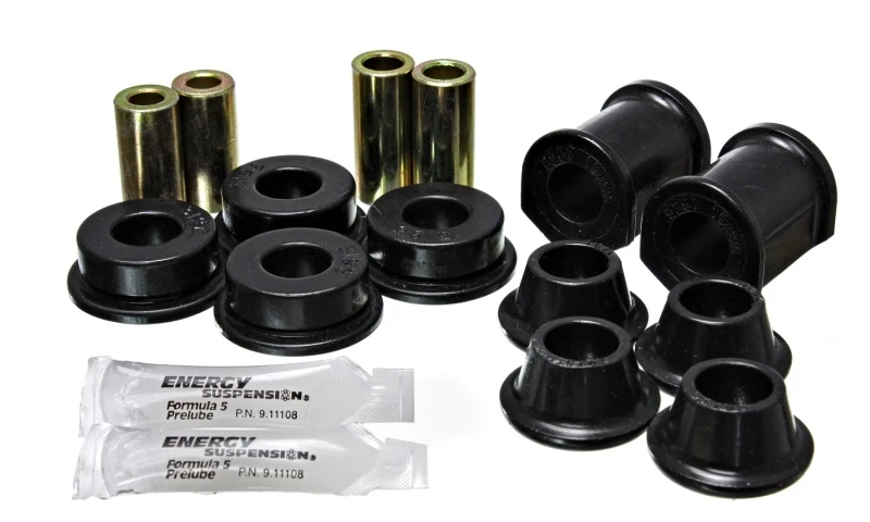 Energy Suspension 8/73-79 VW Super Beetle (Gestempelt) Schwarzes Vorderes Kontrollarm-Gummilager-Set