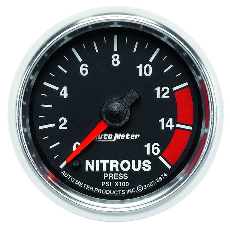 Autometer GS 2 1/16 Zoll 1600PSI Nitrous Brennstoffdruckmesser