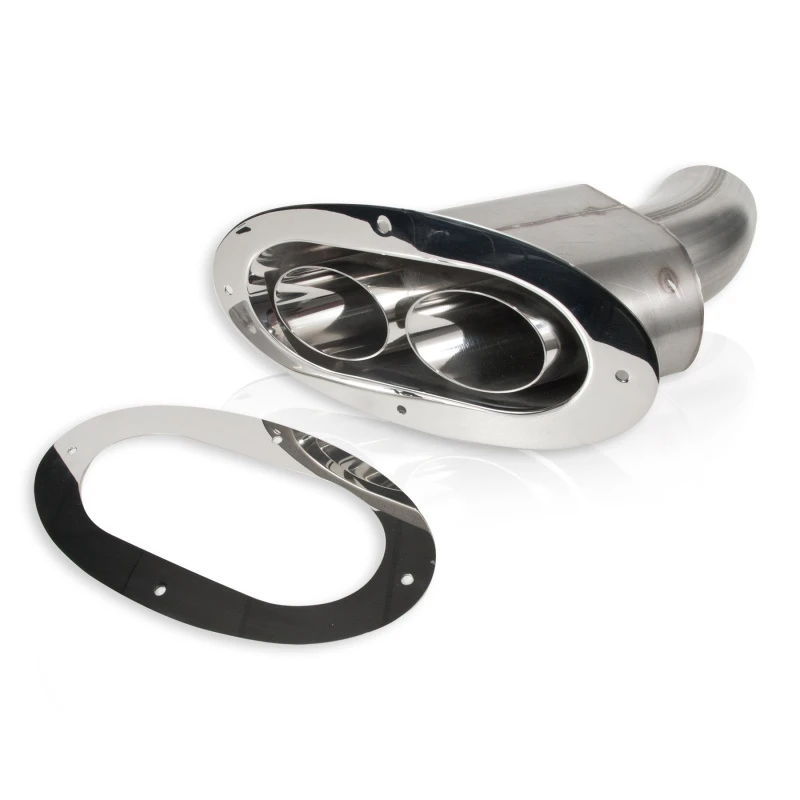 Stainless Works Angled-Oval Durch den Körper Tip mit Rohren