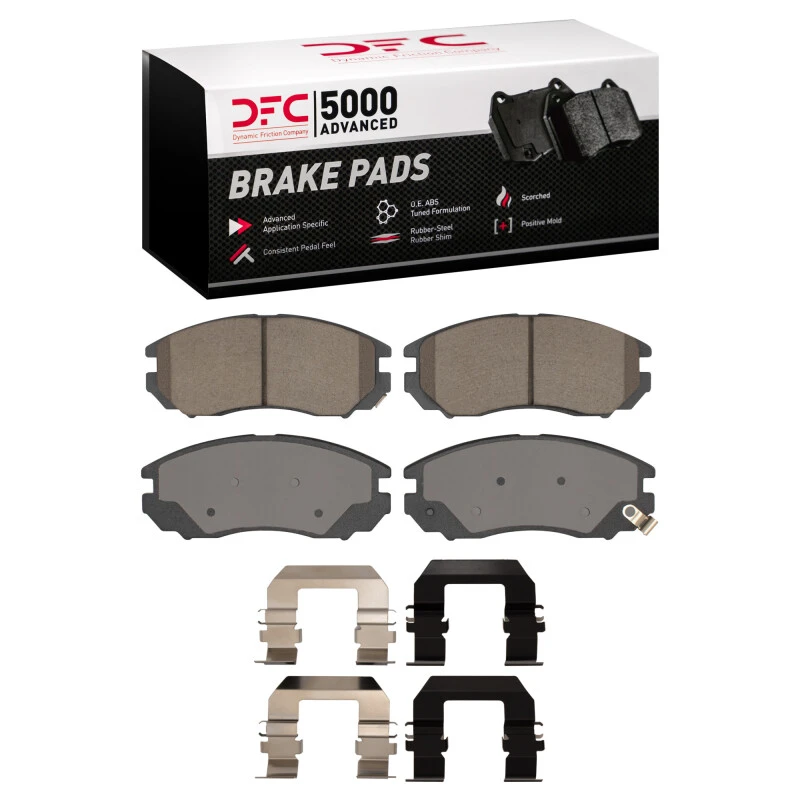 DFC 04-08 Hyundai Tiburon Front 5000 Advanced Ceramic Brake Pads and Hardware Kit