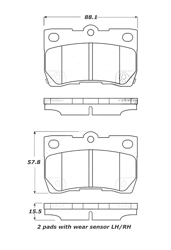 stoptech_308.11130-679505f3cba76 StopTech Street Touring 06 Lexus GS300/430 / 07-08 GS350 Rear Brake Pads