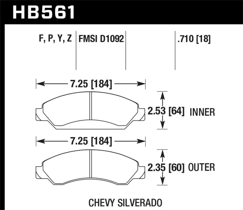 Hawk 07 Chevy Tahoe LTZ Front LTS Bremsbeläge