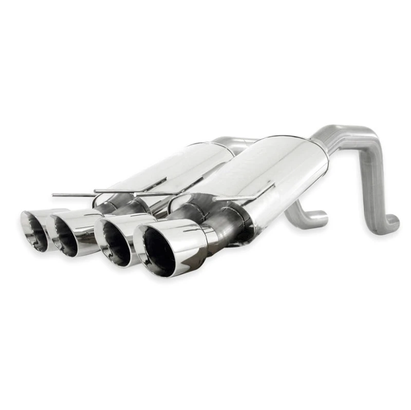 Stainless Works 2006-13 Corvette C6ZO6/ZR1 3-Zoll-Achsen-Endschalldämpfer, Vierfach 4-Zoll-Rolled-Edge-Spitzen