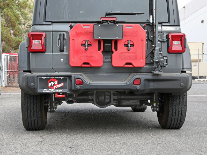 aFe MACH Force-Xp Axle-Back Abgasanlage mit schwarzer Spitze 18-20 Jeep Wrangler L4-2.0T / V6-3.6L