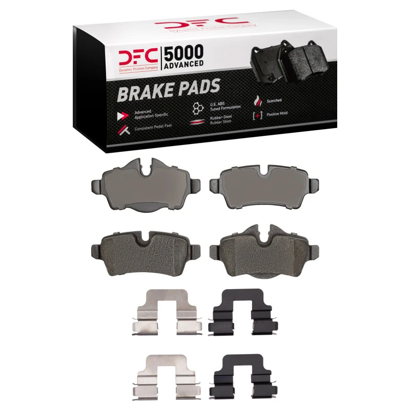 DFC 07-15 Mini Cooper Clubman Rear 5000 Advanced Low Metallic Brake Pads and Hardware Kit