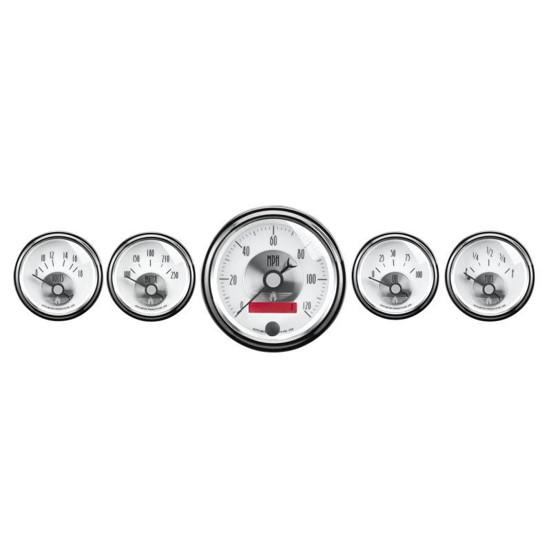 Autometer Prestige Series Pearl 5 Piece Gauge Kit