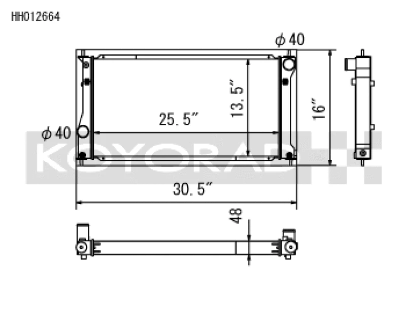 Koyo 2022+ Toyota GR86 und Subaru BRZ Competition All-Aluminum Kühler