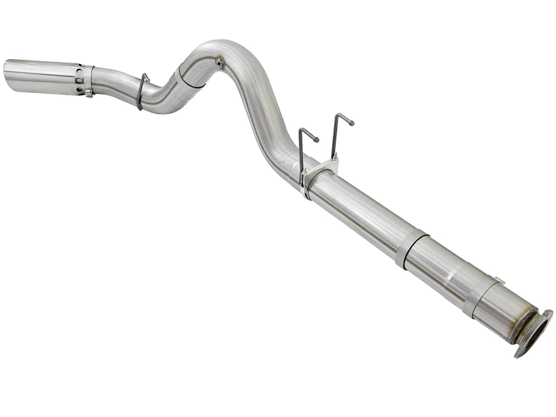 aFe ATLAS 5 Zoll DPF-Back Alu-Stahl Auspuffsystem mit polierter Spitze 2017 Ford Diesel Trucks V8-6,7L (td)