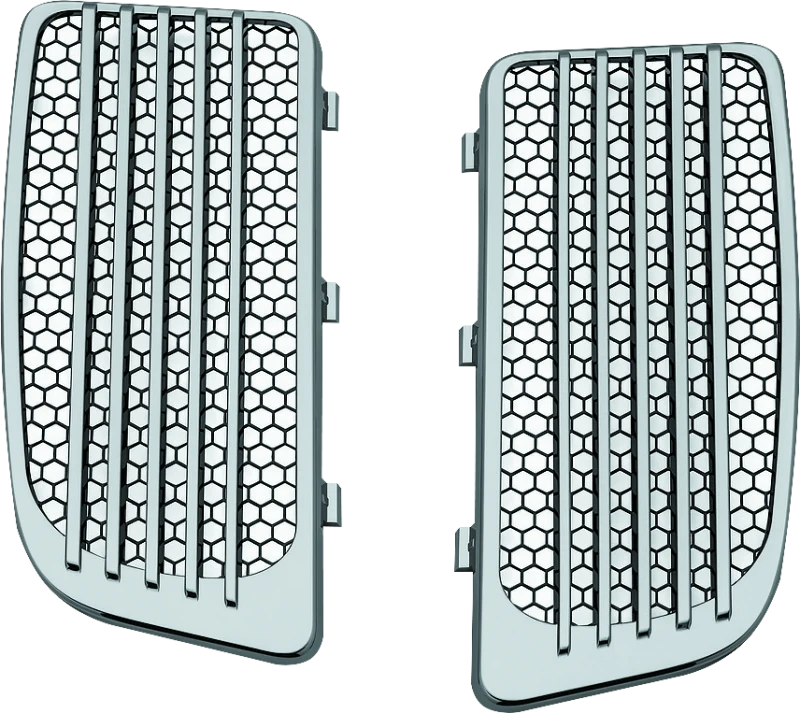 Kuryakyn Kühlergrills für Twin Cooled Modelle Chrom & Schwarz (Paar)